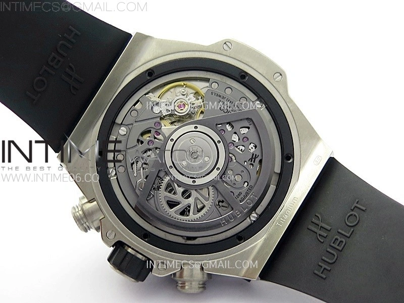 Hublot Big Bang Unico 42mm Titanium BBF 1:1 Best Edition Black Skeleton Dial on Black Rubber Strap A1280