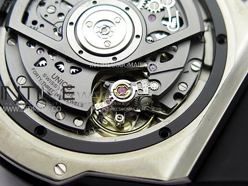Hublot Big Bang Unico 42mm Titanium BBF 1:1 Best Edition Black Skeleton Dial on Black Rubber Strap A1280