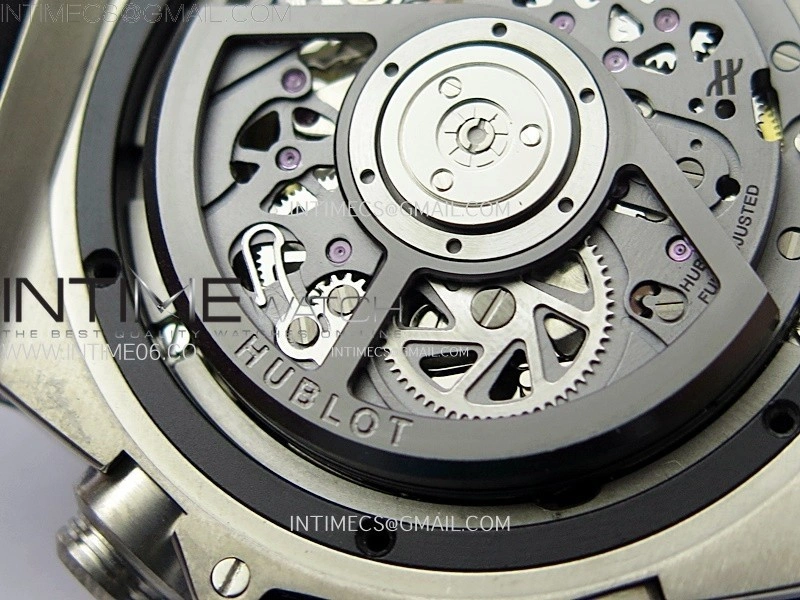 Hublot Big Bang Unico 42mm Titanium BBF 1:1 Best Edition Black Skeleton Dial on Black Rubber Strap A1280
