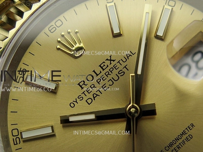 DateJust 126333 904L SS YG JDF 1:1 Best Edition Gold Dial Stick Markers on Jubilee SS YG Bracelet