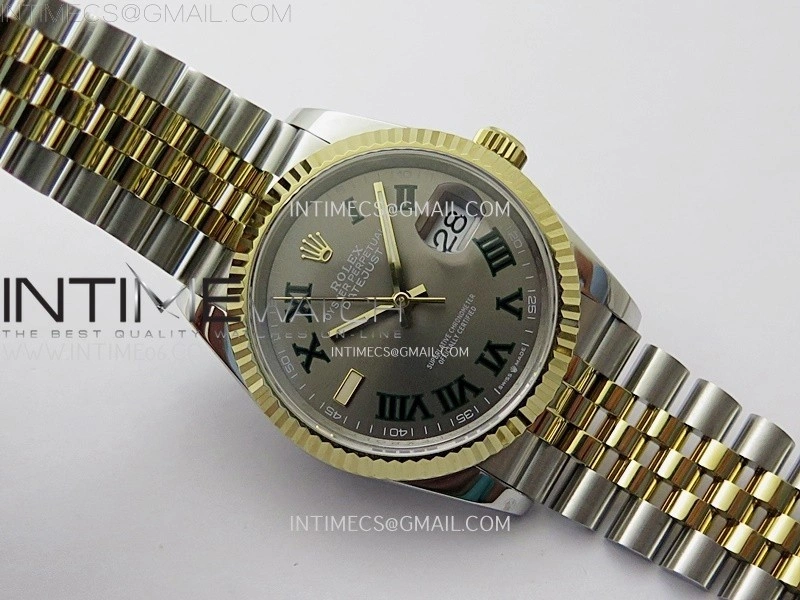 DateJust 126233 904L SS YG JDF 1:1 Best Edition Gray Dial Roman Markers on Jubilee SS YG Bracelet