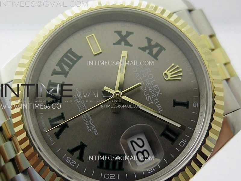 DateJust 126233 904L SS YG JDF 1:1 Best Edition Gray Dial Roman Markers on Jubilee SS YG Bracelet