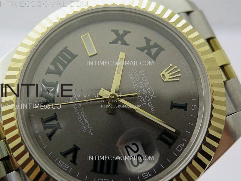 DateJust 126333 904L SS YG JDF 1:1 Best Edition Gray Dial Roman Markers on Jubilee SS YG Bracelet