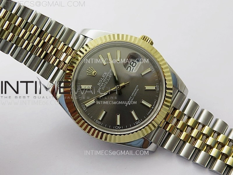 DateJust 126333 904L SS YG JDF 1:1 Best Edition Gray Dial Stick Markers on Jubilee SS YG Bracelet