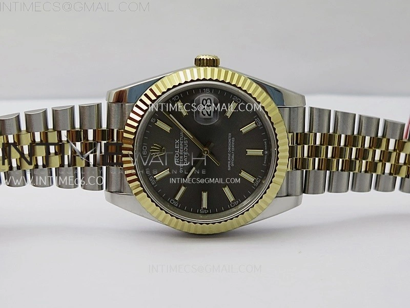 DateJust 126333 904L SS YG JDF 1:1 Best Edition Gray Dial Stick Markers on Jubilee SS YG Bracelet