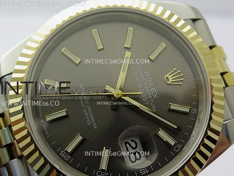DateJust 126333 904L SS YG JDF 1:1 Best Edition Gray Dial Stick Markers on Jubilee SS YG Bracelet