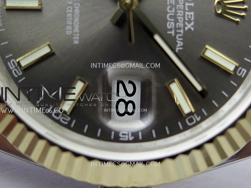 DateJust 126333 904L SS YG JDF 1:1 Best Edition Gray Dial Stick Markers on Jubilee SS YG Bracelet