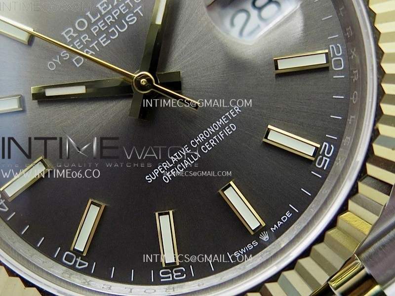 DateJust 126333 904L SS YG JDF 1:1 Best Edition Gray Dial Stick Markers on Jubilee SS YG Bracelet