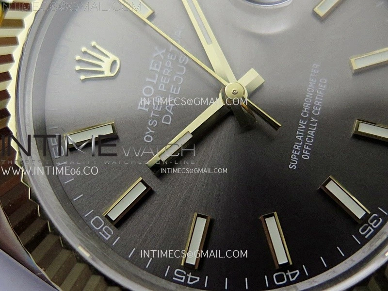 DateJust 126333 904L SS YG JDF 1:1 Best Edition Gray Dial Stick Markers on Jubilee SS YG Bracelet
