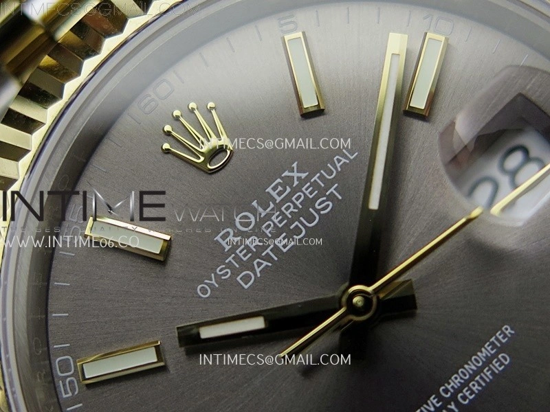 DateJust 126333 904L SS YG JDF 1:1 Best Edition Gray Dial Stick Markers on Jubilee SS YG Bracelet