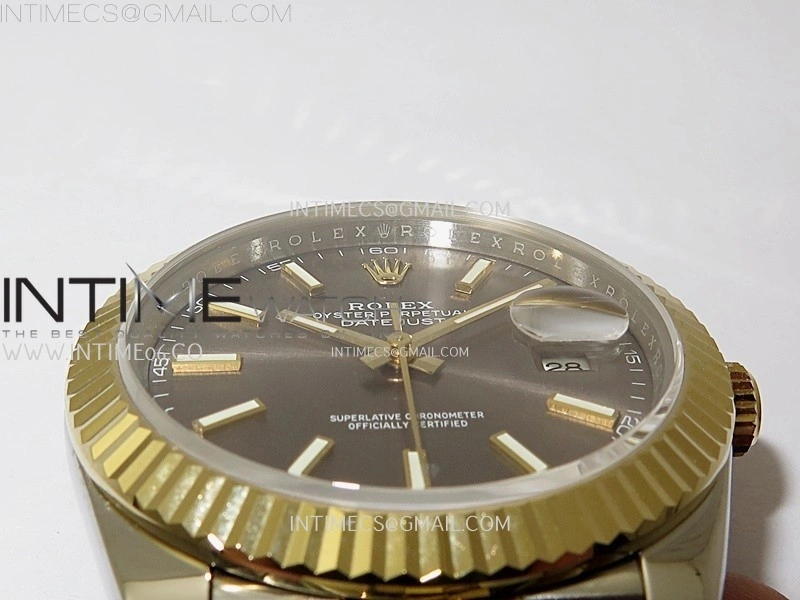 DateJust 126333 904L SS YG JDF 1:1 Best Edition Gray Dial Stick Markers on Jubilee SS YG Bracelet