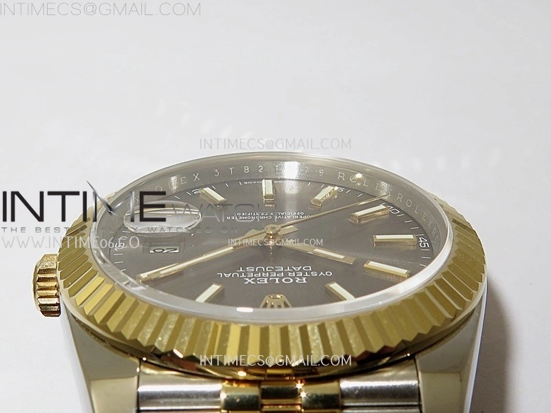 DateJust 126333 904L SS YG JDF 1:1 Best Edition Gray Dial Stick Markers on Jubilee SS YG Bracelet