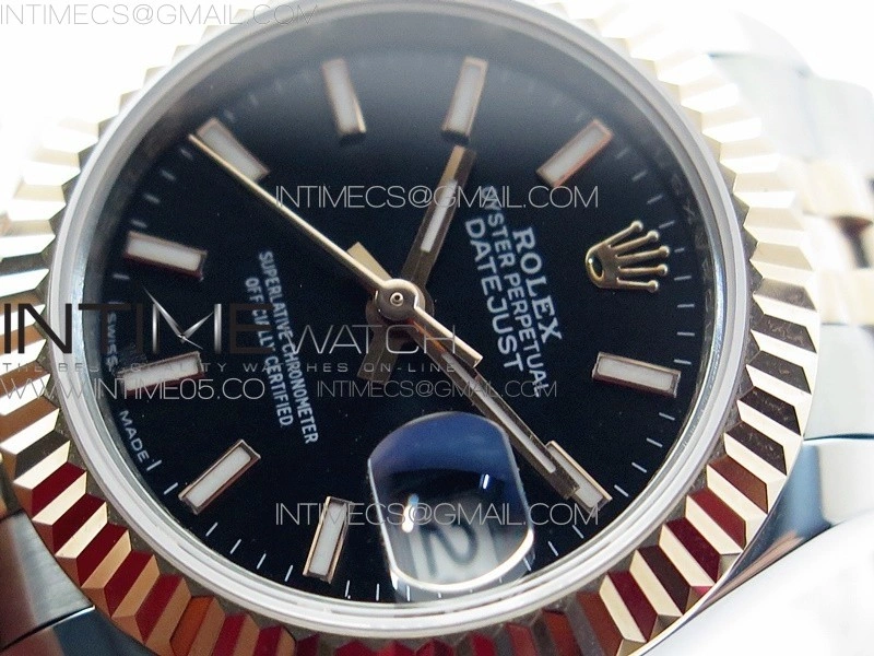 Datejust 28mm 279173 SS RG BP Best Edition Black Stick Markers Dial on SS RG Jubilee Bracelet ETA2671