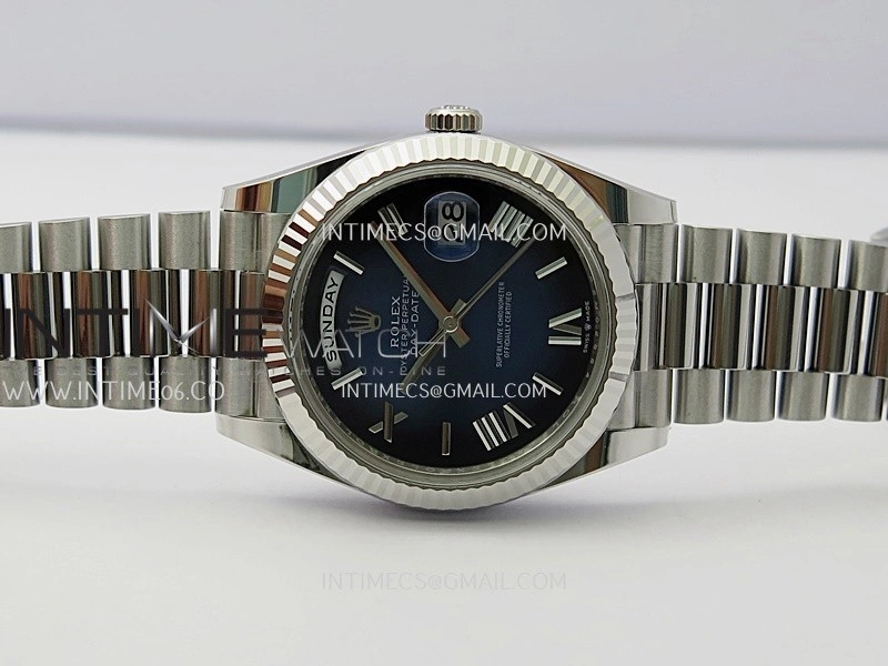 Day Date 228239 40mm Gain Weight V3 THBF 1:1 Best Edition Blue Ombre Dial Roman Marker On President Bracelet VR3255