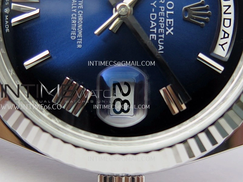 Day Date 228239 40mm Gain Weight V3 THBF 1:1 Best Edition Blue Ombre Dial Roman Marker On President Bracelet VR3255