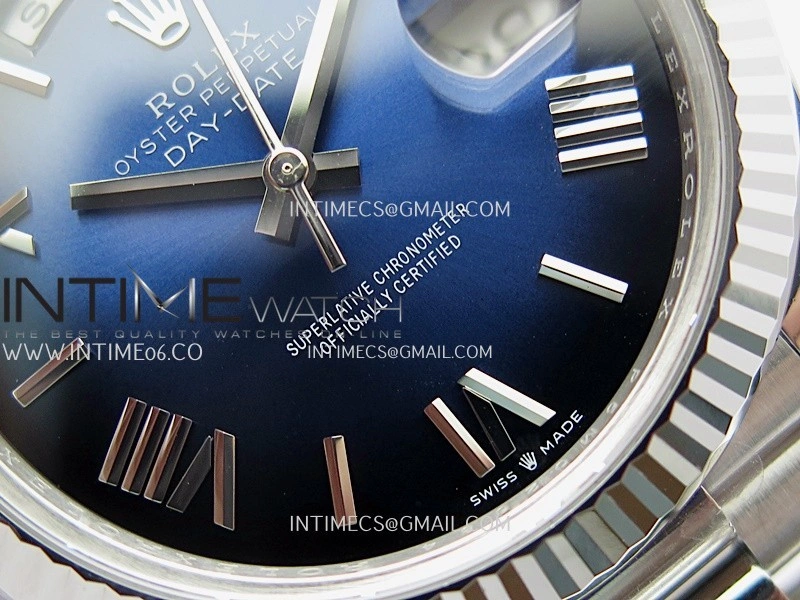 Day Date 228239 40mm Gain Weight V3 THBF 1:1 Best Edition Blue Ombre Dial Roman Marker On President Bracelet VR3255