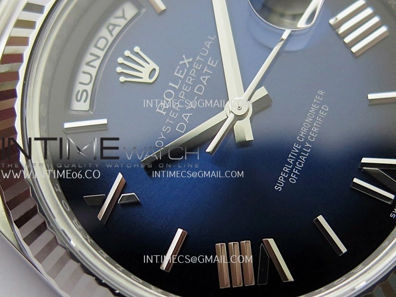 Day Date 228239 40mm Gain Weight V3 THBF 1:1 Best Edition Blue Ombre Dial Roman Marker On President Bracelet VR3255