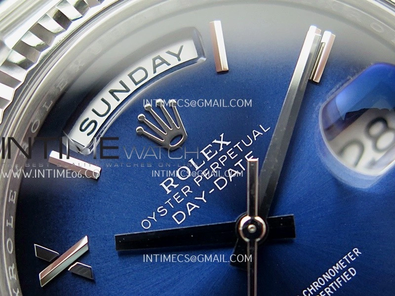 Day Date 228239 40mm Gain Weight V3 THBF 1:1 Best Edition Blue Ombre Dial Roman Marker On President Bracelet VR3255