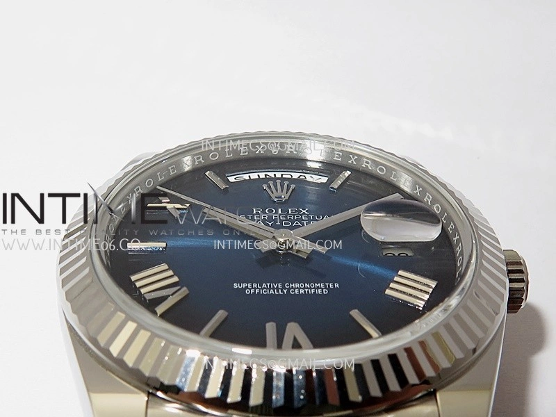 Day Date 228239 40mm Gain Weight V3 THBF 1:1 Best Edition Blue Ombre Dial Roman Marker On President Bracelet VR3255