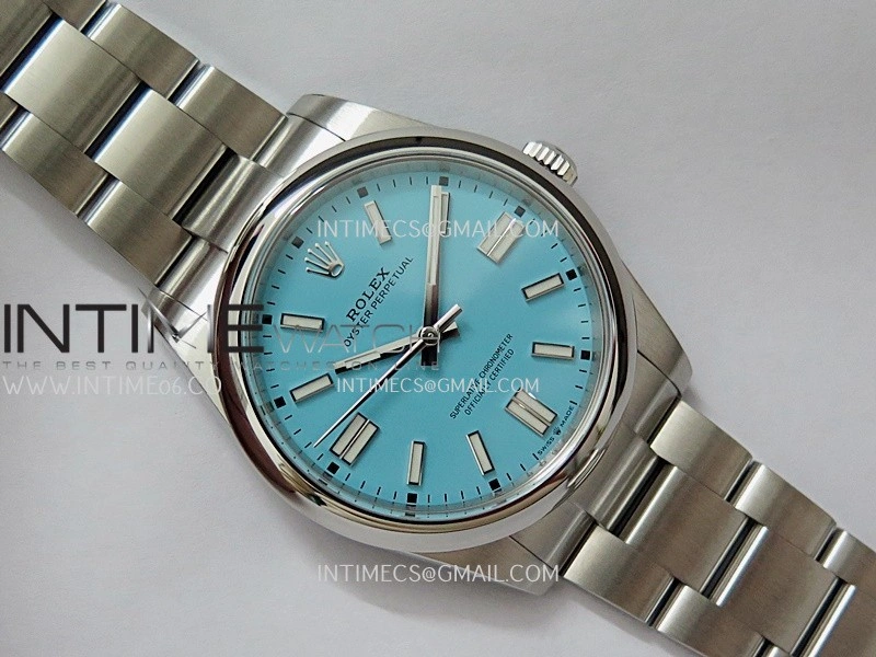 Oyster Perpetual 124300 41mm 904L SS VF 1:1 Best Edition Tiffany Blue Dial On 904L SS Bracelet VR3230