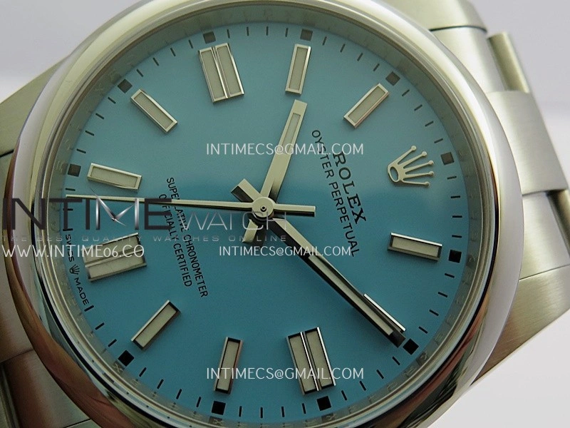Oyster Perpetual 124300 41mm 904L SS VF 1:1 Best Edition Tiffany Blue Dial On 904L SS Bracelet VR3230