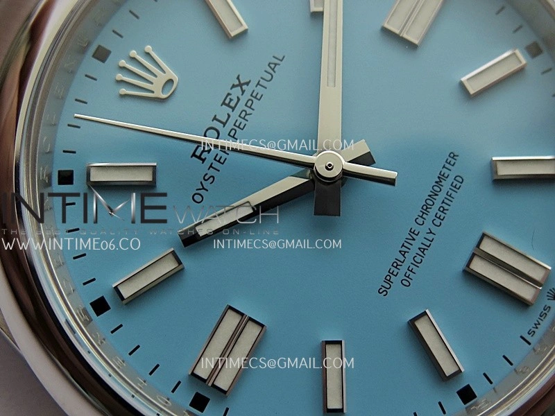 Oyster Perpetual 124300 41mm 904L SS VF 1:1 Best Edition Tiffany Blue Dial On 904L SS Bracelet VR3230