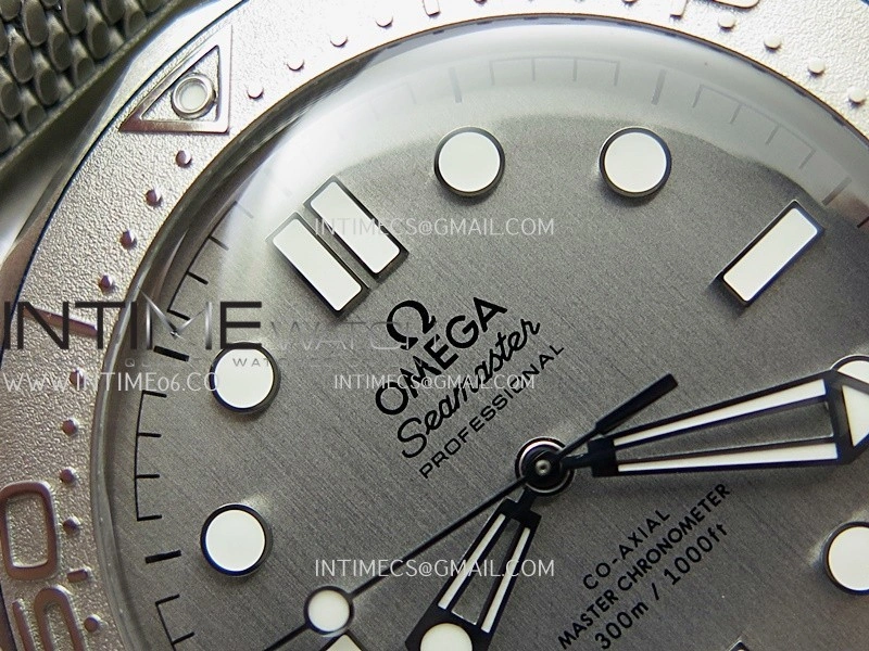 Seamaster 300M 42mm Titanium Bezel SS VSF Best Edition Gray Dial On SS Mesh Bracelet A8806