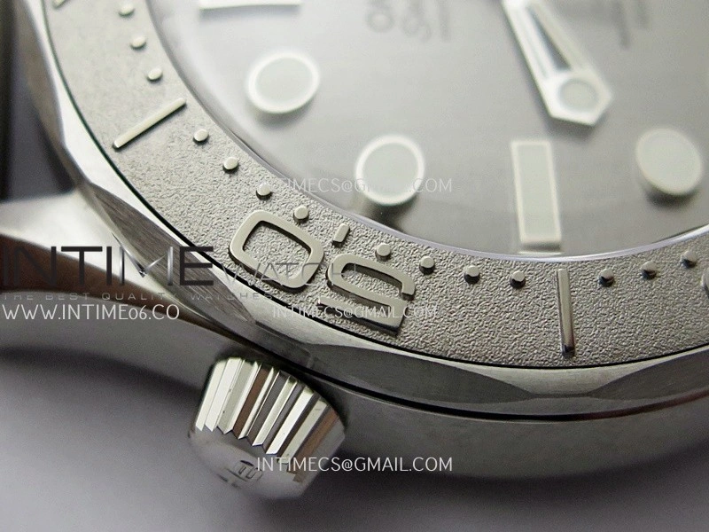 Seamaster 300M 42mm Titanium Bezel SS VSF Best Edition Gray Dial On SS Mesh Bracelet A8806