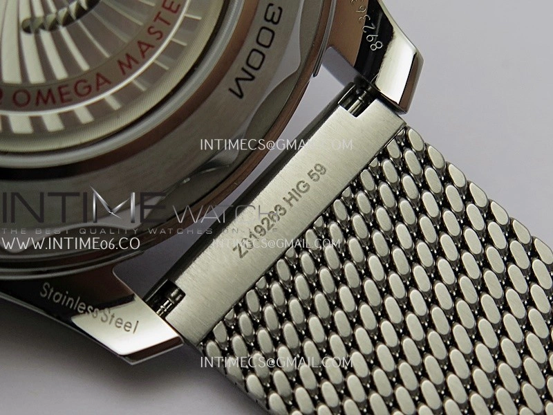 Seamaster 300M 42mm Titanium Bezel SS VSF Best Edition Gray Dial On SS Mesh Bracelet A8806