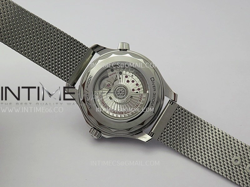 Seamaster 300M 42mm Titanium Bezel SS VSF Best Edition Gray Dial On SS Mesh Bracelet A8806