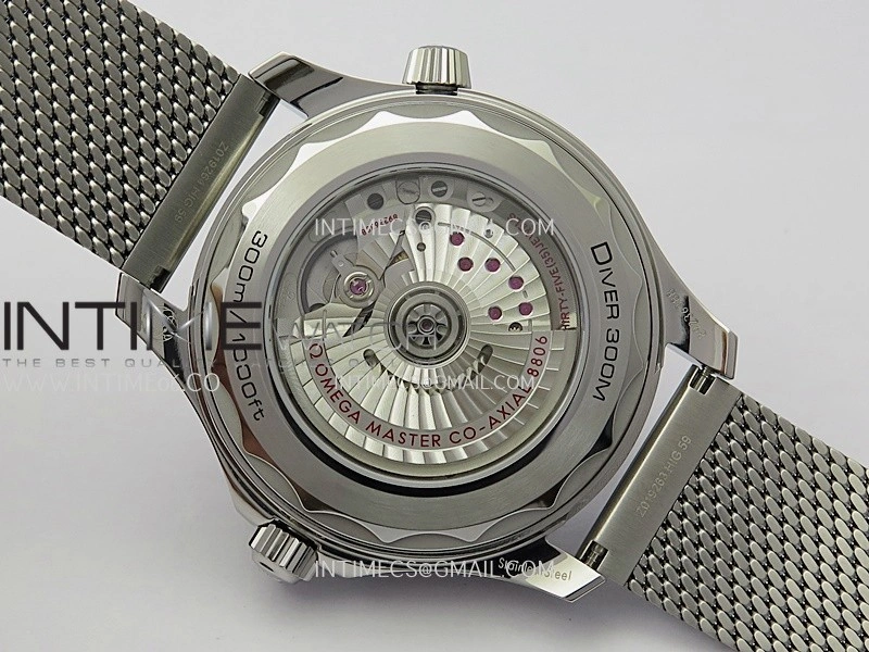 Seamaster 300M 42mm Titanium Bezel SS VSF Best Edition Gray Dial On SS Mesh Bracelet A8806
