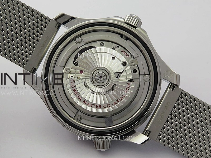 Seamaster 300M 42mm Titanium Bezel SS VSF Best Edition Gray Dial On SS Mesh Bracelet A8806