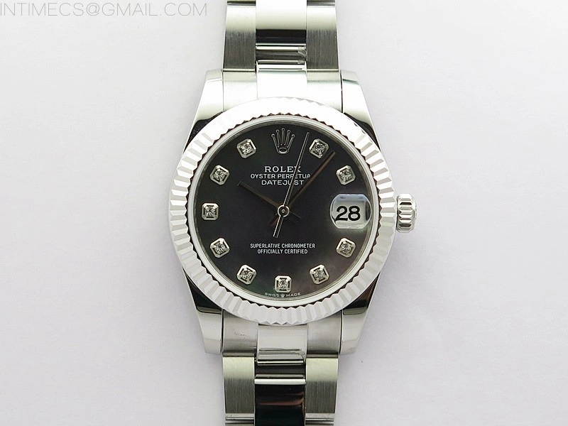Datejust 31mm 278273 SS BP Best Edition Black MOP Crystal Markers Dial on Oyster Bracelet