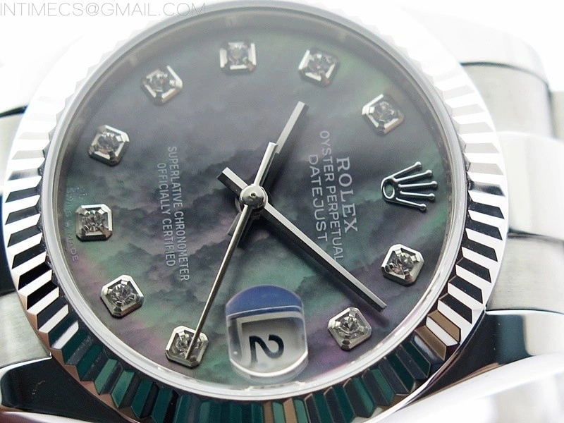Datejust 31mm 278273 SS BP Best Edition Black MOP Crystal Markers Dial on Oyster Bracelet