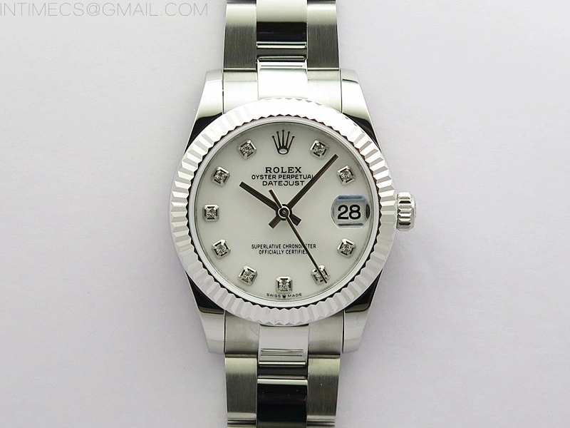 Datejust 31mm 278273 SS BP Best Edition White MOP Crystal Markers Dial on Oyster Bracelet