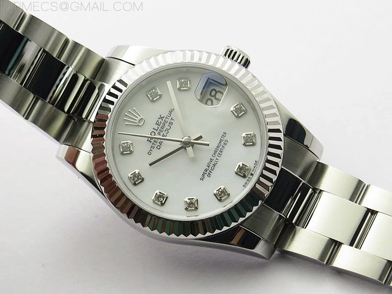 Datejust 31mm 278273 SS BP Best Edition White MOP Crystal Markers Dial on Oyster Bracelet