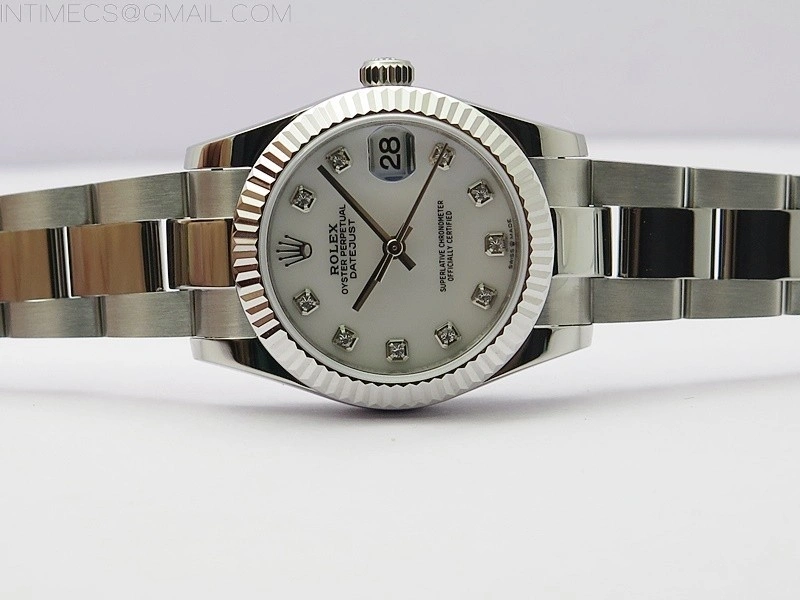 Datejust 31mm 278273 SS BP Best Edition White MOP Crystal Markers Dial on Oyster Bracelet