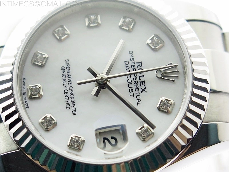 Datejust 31mm 278273 SS BP Best Edition White MOP Crystal Markers Dial on Oyster Bracelet