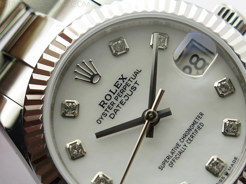 Datejust 31mm 278273 SS BP Best Edition White MOP Crystal Markers Dial on Oyster Bracelet