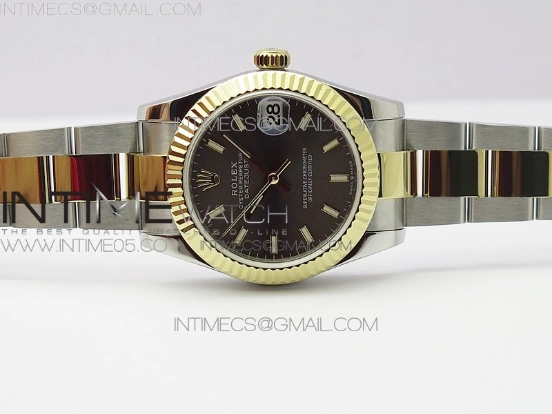 Datejust 31mm 278273 SS YG BP Best Edition Gray Stick Markers Dial on SS YG Oyster Bracelet