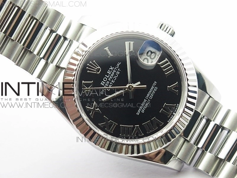 Datejust 31mm 278275 SS BP Best Edition Black Roman Markers Dial on SS President Bracelet