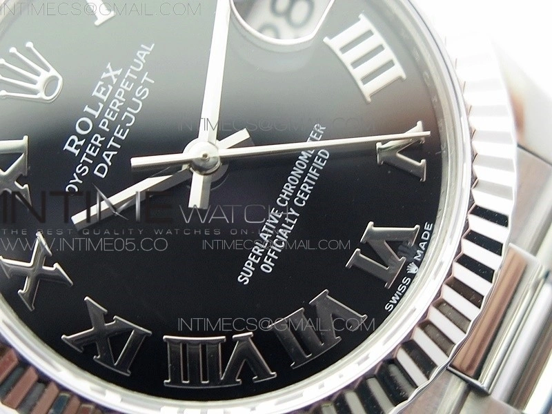 Datejust 31mm 278275 SS BP Best Edition Black Roman Markers Dial on SS President Bracelet