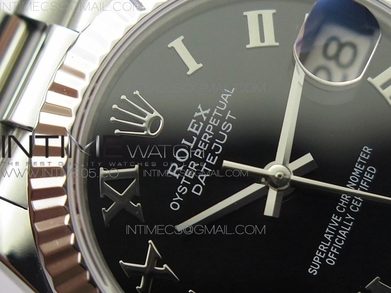 Datejust 31mm 278275 SS BP Best Edition Black Roman Markers Dial on SS President Bracelet