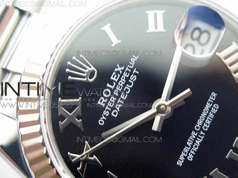 Datejust 31mm 278275 SS BP Best Edition Black Roman Markers Dial on SS President Bracelet