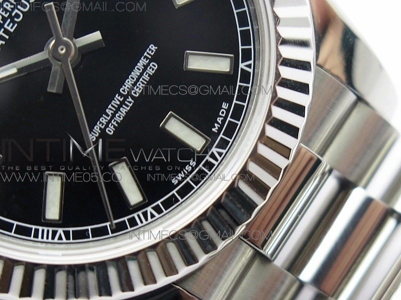 Datejust 31mm 278275 SS BP Best Edition Black Stick Markers Dial on SS President Bracelet
