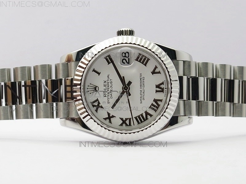 Datejust 31mm 278275 SS BP Best Edition White Roman Markers Dial on SS President Bracelet