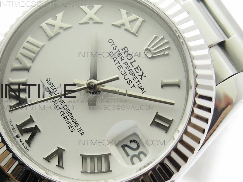 Datejust 31mm 278275 SS BP Best Edition White Roman Markers Dial on SS President Bracelet