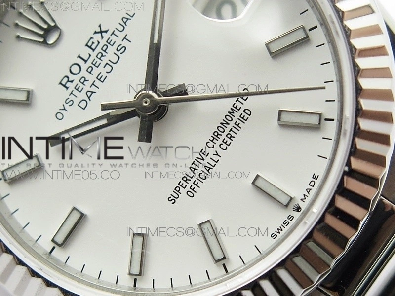 Datejust 31mm 278275 SS BP Best Edition White Stick Markers Dial on SS President Bracelet