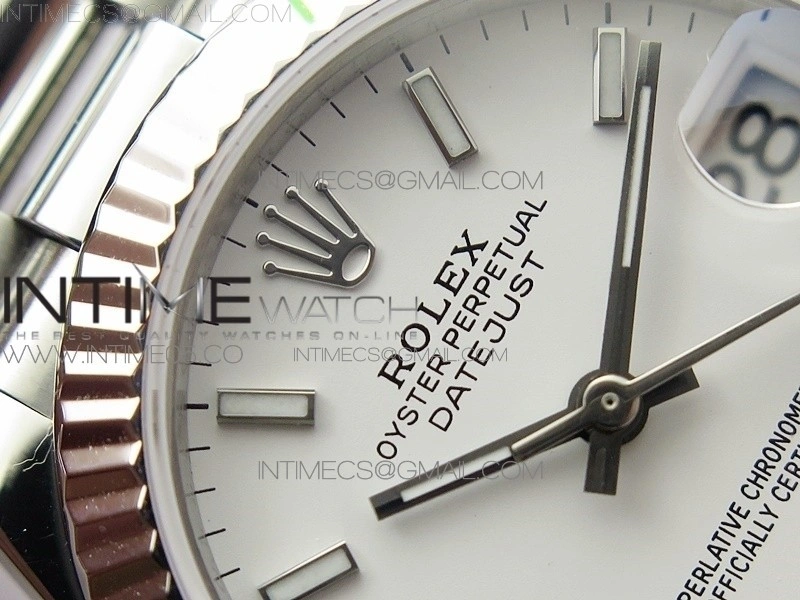 Datejust 31mm 278275 SS BP Best Edition White Stick Markers Dial on SS President Bracelet