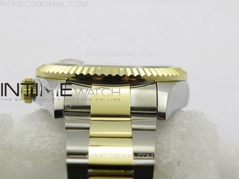 Sky-Dweller 326934 904L SS YG Noob 1:1 Best Edition Gold Dial on SS Bracelet Asian 23J to 9001